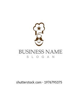 hat chef logo template vector illustration