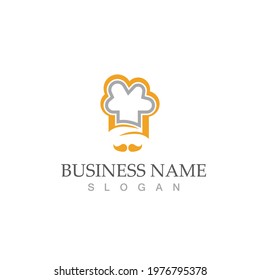 hat chef logo template vector illustration