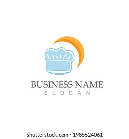 hat chef logo template vector illustration