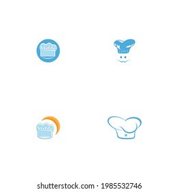 hat chef logo template vector illustration