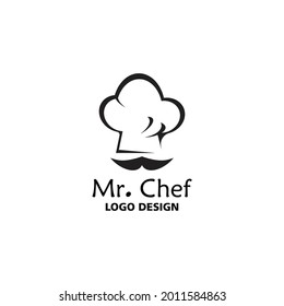 hat chef logo template vector illustration