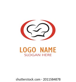 hat chef logo template vector illustration