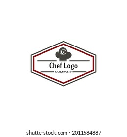 hat chef logo template vector illustration