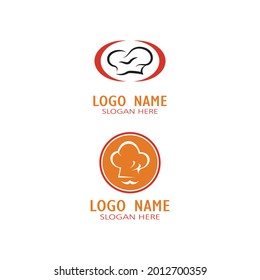 hat chef logo template vector illustration