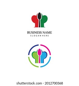 hat chef logo template vector illustration