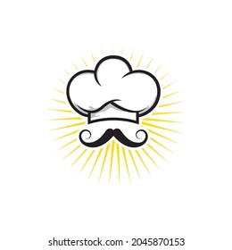 hat chef logo template vector illustration