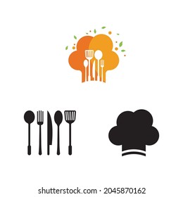 hat chef logo template vector illustration