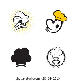hat chef logo template vector illustration