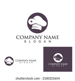 hat chef logo template vector illustration