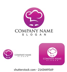 hat chef logo template vector illustration