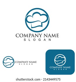 hat chef logo template vector illustration