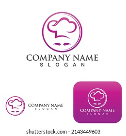 hat chef logo template vector illustration