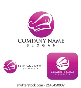 hat chef logo template vector illustration