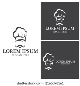 hat chef logo template vector illustration