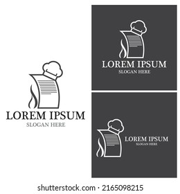 hat chef logo template vector illustration
