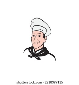 hat chef logo template vector illustration