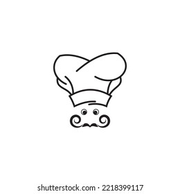 hat chef logo template vector illustration