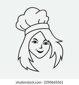 hat chef logo template vector illustration