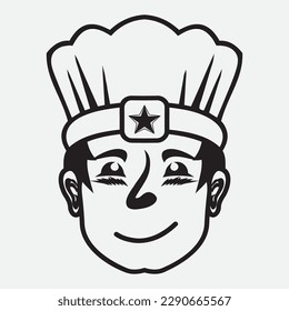 hat chef logo template vector illustration