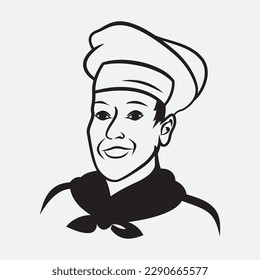 hat chef logo template vector illustration