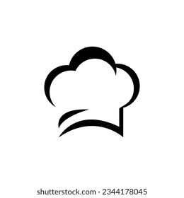 hat chef logo template vector flat illustration on white background..eps