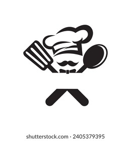 hat chef logo template vector illustration