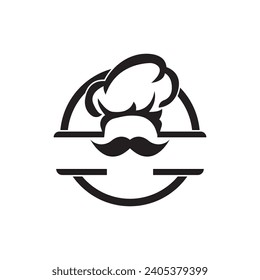 hat chef logo template vector illustration