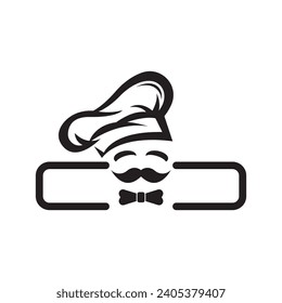 hat chef logo template vector illustration