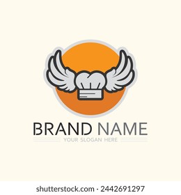 hat chef logo template vector illustration