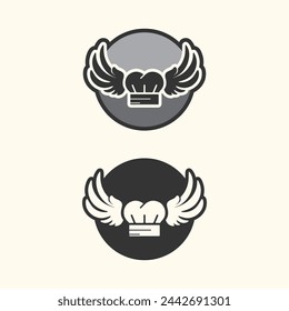 hat chef logo template vector illustration