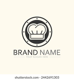 hat chef logo template vector illustration