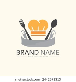 hat chef logo template vector illustration