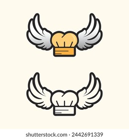 hat chef logo template vector illustration