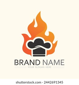 hat chef logo template vector illustration