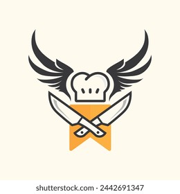 hat chef logo template vector illustration