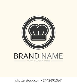 hat chef logo template vector illustration