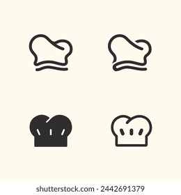 hat chef logo template vector illustration