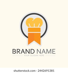 hat chef logo template vector illustration