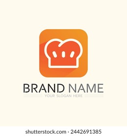 hat chef logo template vector illustration