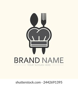 hat chef logo template vector illustration