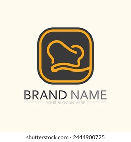 hat chef logo template vector illustration