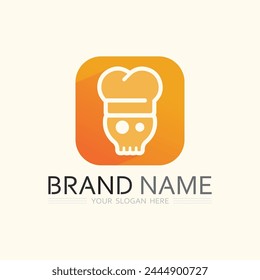 hat chef logo template vector illustration