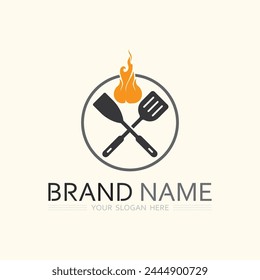 hat chef logo template vector illustration