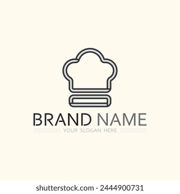 hat chef logo template vector illustration