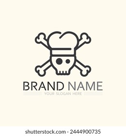 hat chef logo template vector illustration