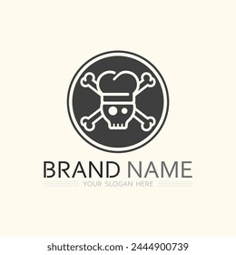 hat chef logo template vector illustration