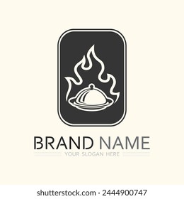 hat chef logo template vector illustration