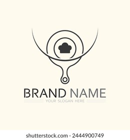 hat chef logo template vector illustration