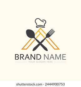 hat chef logo template vector illustration