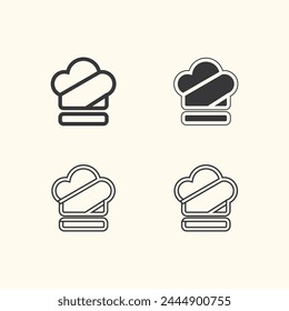 hat chef logo template vector illustration